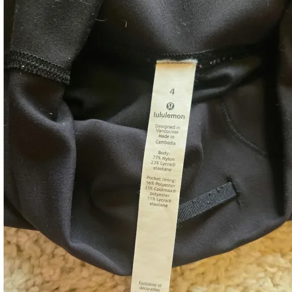 Lululemon Pink Crop Tank Top And Black Leggings Size 4 - Picture 13 of 16